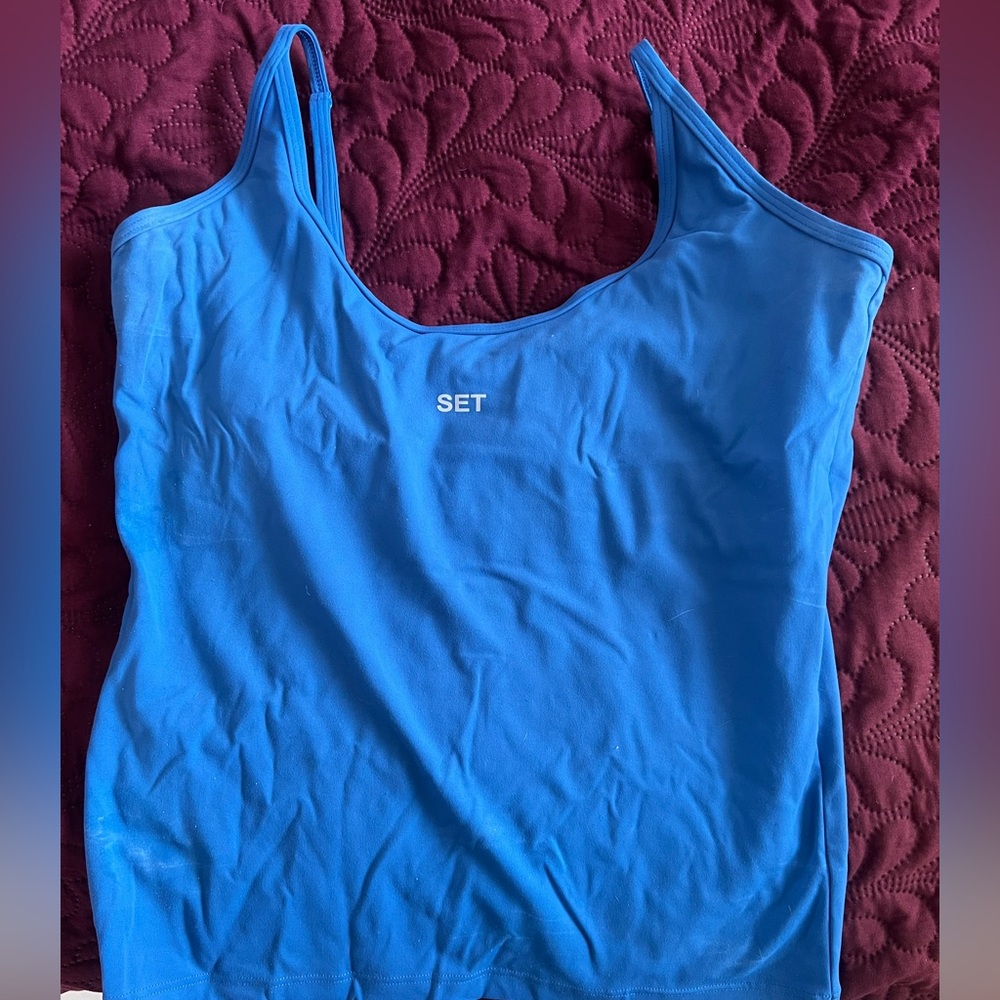 SET Active Blue Tank Top